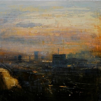 4087 Quincoces Amanecer en Bilbao 35X35